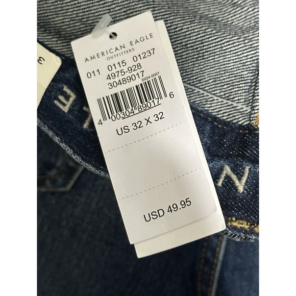 NWT American Eagle Original Boot Blue Jeans,  Extreme Flex, 32x32 Dark Wash - Picture 10 of 16